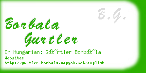 borbala gurtler business card